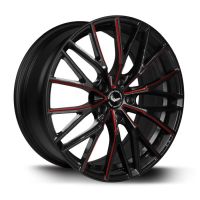 BARRACUDA PROJECT 3.0 Black gloss Flashred Felge 8,5x18 - 18 Zoll 5x108 Lochkreis