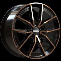 Fondmetal Elatha glänzend schwarz bronce poliert Felge 9x20 - 20 Zoll 5x112 Lochkreis