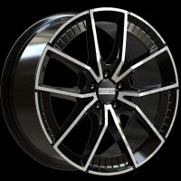Fondmetal Elatha glänzend schwarz poliert Felge 8.5x19 - 19 Zoll 5x112 Lochkreis