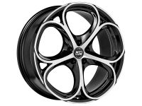 MSW 82 GLOSS BLACK FULL POLISHED Wheel 9x20 - 20 inch 5x110 bold circle