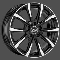 MSW 79 GLOSS BLACK FULL POLISHED Felge 7x17 - 17 Zoll 5x100 Lochkreis