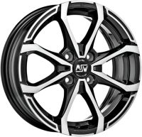 MSW X4 GLOSS BLACK FULL POLISHED Felge 5,5x14 - 14 Zoll 4x100 Lochkreis