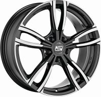 MSW 73 glanz dunkelgrau front poliert Felge 7,5x17 - 17 Zoll 5x120 Lochkreis