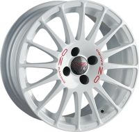 OZ SUPERTURISMO WRC WHITE + RED LETTERING Felge 6,5x15 - 15 Zoll 4x100 Lochkreis