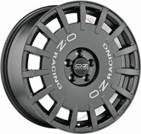 OZ RALLY RACING Dunkelgrau mit silberner Schrift. Felge 8x18 - 18 Zoll 5x108 Lochkreis