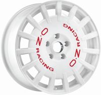 OZ RALLY RACING Weiß mit roter Schrift Felge 8x18 - 18 Zoll 5x108 Lochkreis
