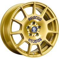 Sparco TERRA RACE GOLD + blau Beschriftung Felge 7,5x17 - 17 Zoll 5x100 Lochkreis