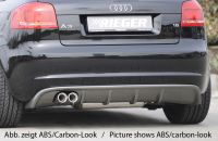 Heckeinsatz Rieger Tuning für Doppelendrohr Sportauspuff links  passend für Audi A3 8P