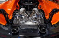 Abgasanlage mit X-Pipe und Katersatzrohre inkl Hitzeschutz passend für Mc Laren 675LT