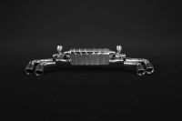 Klappengesteuerter Endschalldämpfer (Anschluß nach Mittelschalldämpfer) inkl. programmierbarer Steuerung  CES3, Endrohre in Carbon/eloxiertem Aluminium rot,silber,schwarz passend für Porsche 536 Cayenne