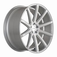 CORSPEED DEVILLE Silver-brushed-Surface/ undercut Color Trim weiß 9x21 5x120 Lochkreis