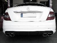 Eisenmann Anschlussrohr+ Mittelschalldämpfer+ Racing Motorsport Sound Endschalldämpfer Duplex (links/rechts) passend für Mercedes-Benz W204 6-Zylinder