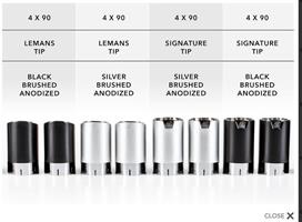 Eisenmann Endschalldämpfer, ER gerader Abschnitt, Farbe Chrom/Aluminium schwarz eloxiert Duplex (links/rechts) passend für BMW F80/F82/F83