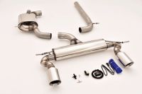 FMS Streetbeast 76mm duplex-catback-system (left & right) with flap-control fits for Audi A3 8P
