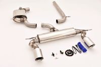 FMS Streetbeast 76mm duplex-catback-system (left & right) with flap-control fits for VW Scirocco III