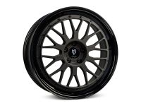 MB Design LV1 Stern Schwarz stumpfmatt/Bett Glanzschwarz Felge 7x17 - 17 Zoll 4x108 Lochkreis