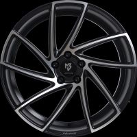 MB Design KV2 Mattschwarz poliert Felge 8.5x19 - 19 Zoll 5x108 Lochkreis