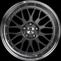MB Design LV1 Glanzgrau poliert Felge 7x17 - 17 Zoll 4x108 Lochkreis