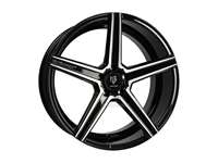 MB Design KV1S DC Schwarz glänzend lackiert Konturen poliert Felge 11,5x21 - 21 Zoll 5x112 Lochkreis