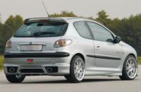 Heckansatz XS Rieger Tuning passend für Peugeot 206 + CC
