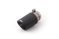 Remus 1 Carbon tail pipe Ø 84 mm angled, Titanium internals, with adjustable spherical clamp connection fits for _Endrohre 1 Endrohr Carbon