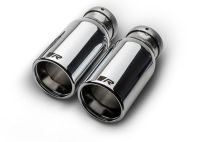 Remus Endrohr-Set 2 Endrohre   90 mm, verchromt, mit einstellbarem Kugelanschluss passend für _Endrohre 2 Endrohre gerade