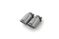 Remus Endrohr Set 2 Endrohre : 84 mm schräg, verchromt, mit einstellbarem Kugelanschluss passend für _Endrohre 2 Endrohre gerade