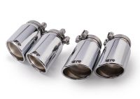 Remus Endrohr-Set links/rechts je 2 Endrohre   84 mm schräg  verchromt, mit einstellbarem Kugelanschluss passend für _Endrohre 4 Endrohre schräg
