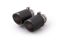 Remus Endrohr Set li/re je 2 Carbon Endrohre : 84 mm schräg, Innenaufbau Titan, mit einstellbarem Kugelanschluss passend für _Endrohre 4 Endrohre schräg