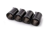 Remus Endrohr Set li/re je 2 Endrohre : 98 mm Street Race Black Chrome, mit einstellbarem Kugelanschluss passend für _Endrohre 4 Endrohre Street Race Black Chrome
