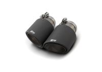 Remus Endrohr-Set 2 Carbon-Endrohre   102 mm schräg  Innenaufbau Titan, mit einstellbarem Kugelanschluss passend für _Endrohre 2 Endrohre Carbon
