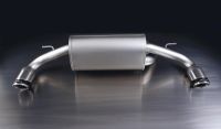 Remus sport exhaust centered with left/right each 1 tail pipe Ø 84 mm Carbon Race fits for BMW 1er F20 1,6l 75kw