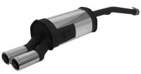 Remus sport exhaust with 2 tail pipes 82x67 mm fits for Ford Fusion 1,4l TDCi 50kW