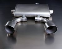 Remus Sportschalldämpfer mittig mit li/re je 1 Endrohr Ø 127 mm schräg passend für Mercedes A-Klasse 1,5l CDI 80kw