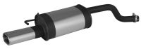 Remus sport exhaust with 1 tail pipe 102x68 mm fits for Renault Twingo 1,5l dCi 47kW