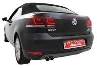Remus Sportschalldämpfermit 2 Endrohren  84 mm Carbon Race passend für Volkswagen Scirocco III 1,4l 90kW