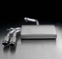 Remus sport exhaust with 2 tail pipes Ø 84 mm Carbon Race fits for Volkswagen Golf VI 1,2l 77kW