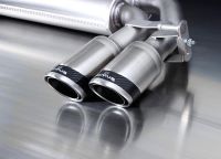 Remus sport exhaust with left/right each 2 tail pipes Ø 84 mm Carbon Race fits for Volkswagen Scirocco III 1,4l 90kW