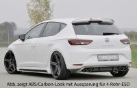 Rieger Heckschürzenansatz ABS für 4-Rohr passend für Seat Leon 5F