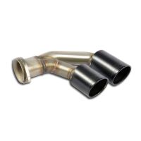 Supersprint Endpipes kit Right OO90 Black fits for PORSCHE 991 Turbo 3.8i (520 PS) 2013 -> 2015