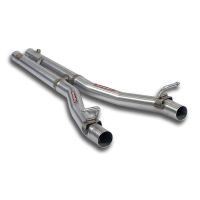 Supersprint Mittelrohrsatz Rechts + Links mit Verbindungsrohr H-Pipe  - Ersetz Serien Mittelschalldämpfer passend für FERRARI 550 V12 Maranello