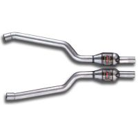 Supersprint Vorschalldämpfer Recht + Link mit Sport Metallkatalysator passend für BMW E64 Cabrio M6 5.0i V10 05 -(Impianto Ø70 mm)