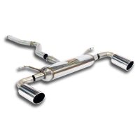 Supersprint Verbindungsrohr + Endschalldämpfer Rechts O100 - Links O100 passend für BMW F34 Gran Turismo 318d (143 -150 Hp) 2013 -