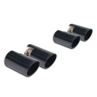Supersprint Endpipe kit Right OO100 - Left OO100 -Black- fits for ALFA ROMEO STELVIO QUADRIFOGLIO 2.9i V6 Bi-Turbo (510 PS) 2017 ->